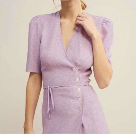Rouje Gabin midi dress in Purple - Picture 3 of 15